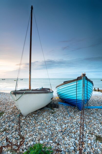 Barcos en la playa de Selsey