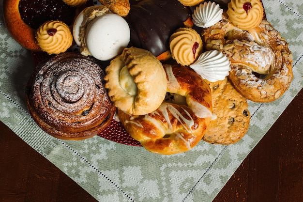 Foto bares bolos bolos biscoitos fundo doces de sobremesa para chá