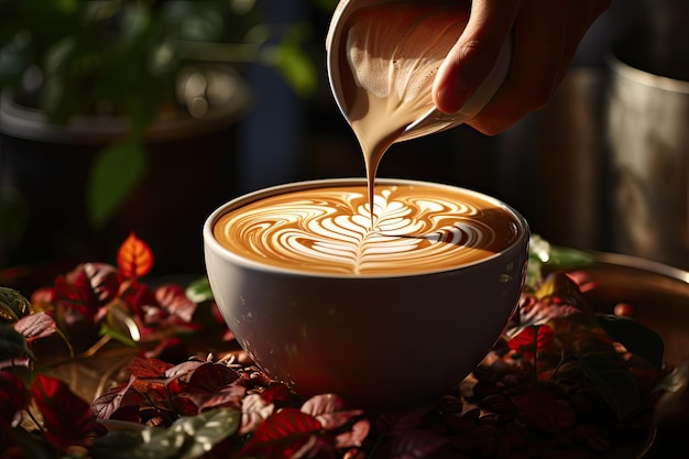 Barista cria IA generativa de arte de café perfeita