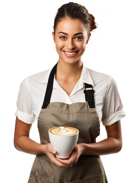 Barista feminina criativa em café gerada por IA