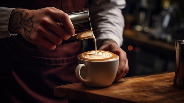 Barista haciendo café Imagen generada por IA