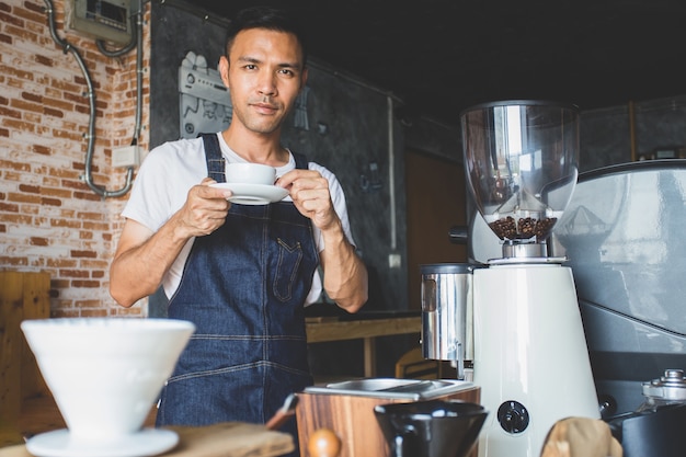 Foto barista kaffee