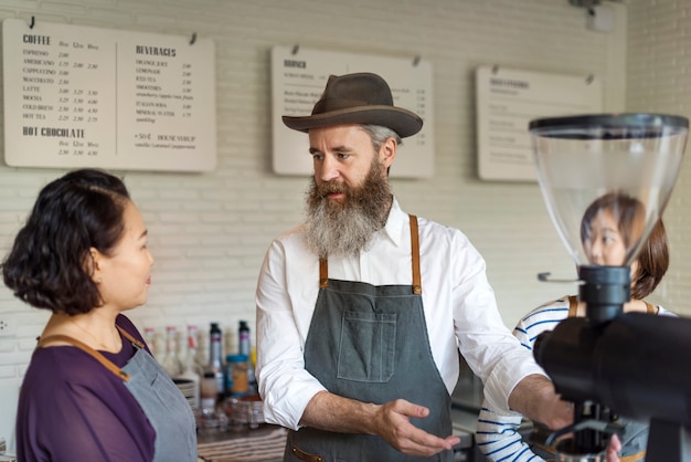 Barista Prepare Coffee Working Order Concept