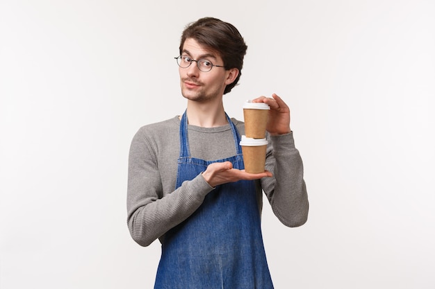 Barista, trabalhador de café e barman conceito.