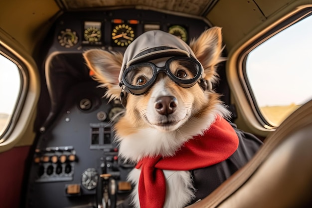 Foto barkjet prepárese para una aventura de movimiento de cola con nuestra aerolínea de bajo costo. busque las mejores ofertas y disfrute de un buen momento.