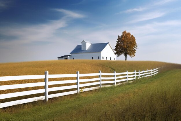 BarnWhite BarnFarm com White FenceWestern Ohio