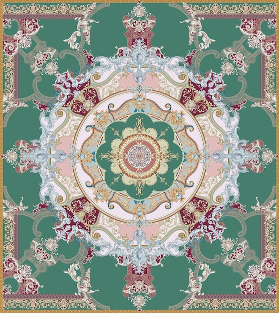 Baroque Green Ornament