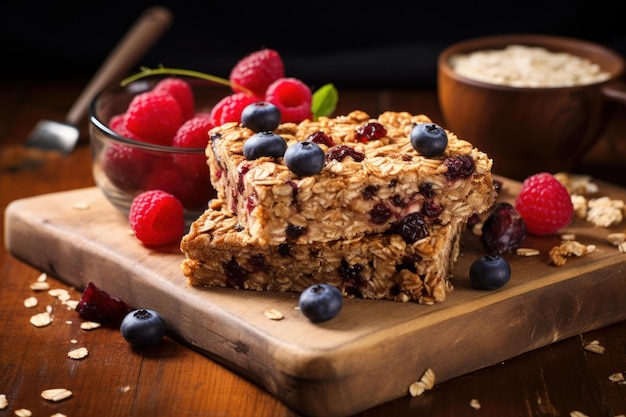 Foto la barra de avena genera ai