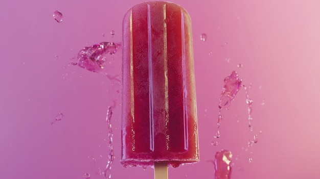 una barra de caramelos con un palo de caramelo rosa en el medio