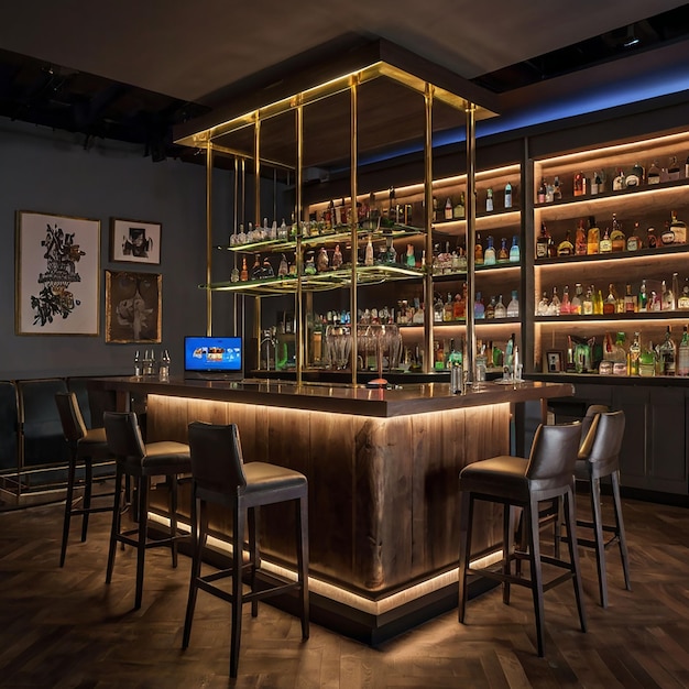 una barra con un letrero que dice "bar quot" en ella