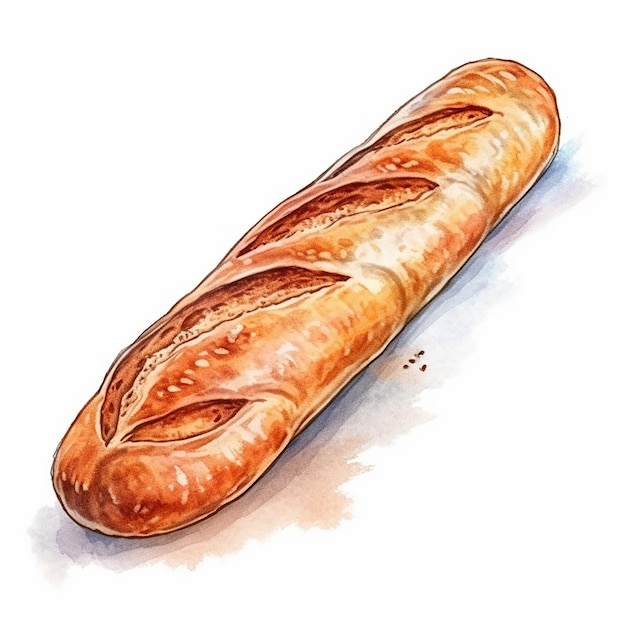barra de pan aislada