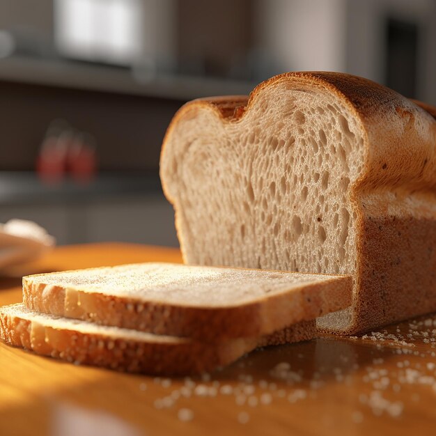 una barra de pan con semillas encima.