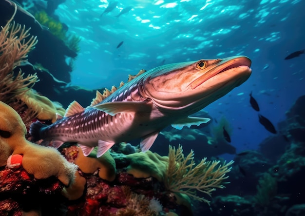 Barracuda um grande peixe predatório rayfinned