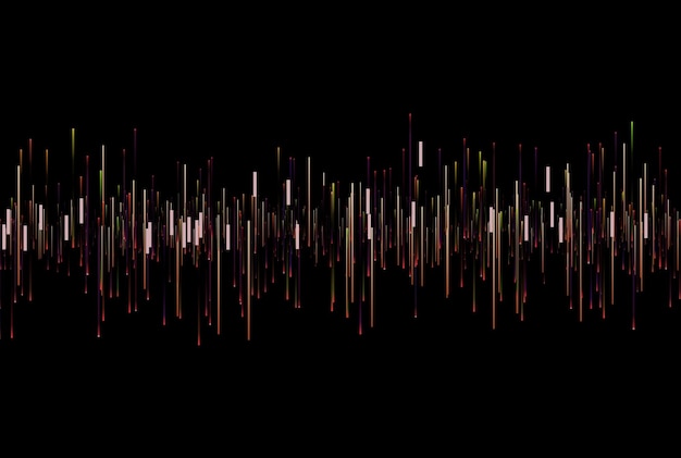 Barras de frequência textura de raios de gradiente de áudio musical estilo linha de fundo de arte