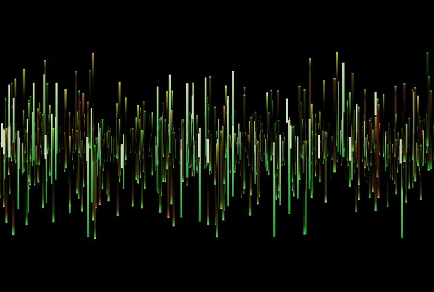 Barras de frecuencia textura de audio musical rayos de gradiente estilo de línea de fondo artístico
