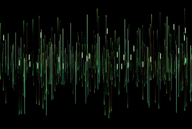 Barras de frecuencia textura de audio musical rayos de gradiente estilo de línea de fondo artístico