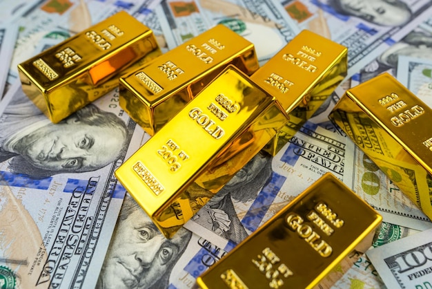 Barras de oro en dólares Barras de oro en dinero