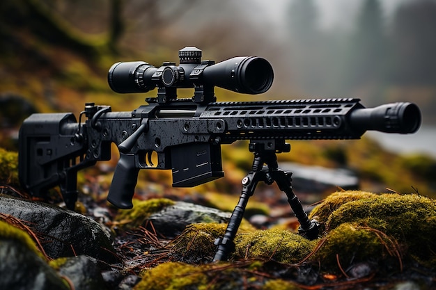 Barrett M82 o fundo escuro Ai gerado