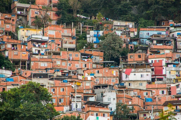 Barriada de santa marta en río de janeiro, brasil.