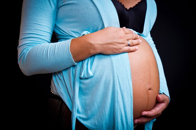 Barriga de mulher grávida