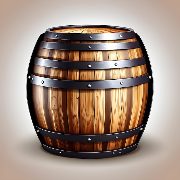 Foto un barril de madera con un mango de madera que dice madera
