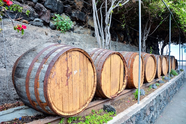 Barril de vino de madera