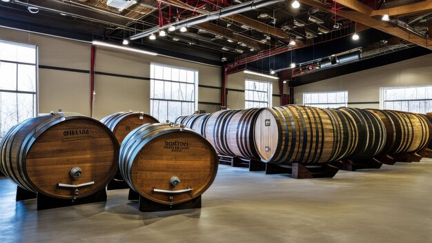 Foto el barril de whisky del destilador de whisky spirit of speyside es el espacio de copia del festival de whisky