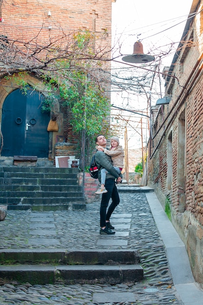 Barrio antiguo de la ciudad de Tbilisi, país de Georgia