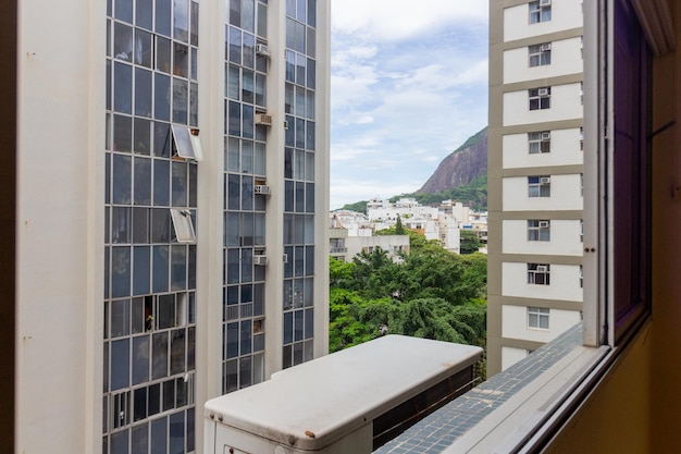 Barrio de Leblon visto desde la ventana de un edificio en Río de Janeiro