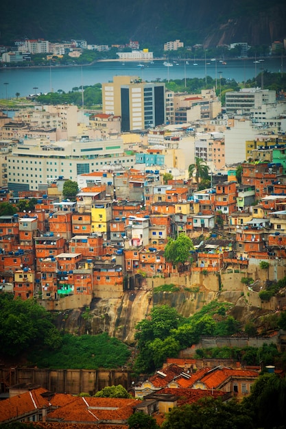 Barrio marginal brasileño en Río de Janeiro