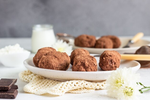 Barritas de requesón con cacao en polvo