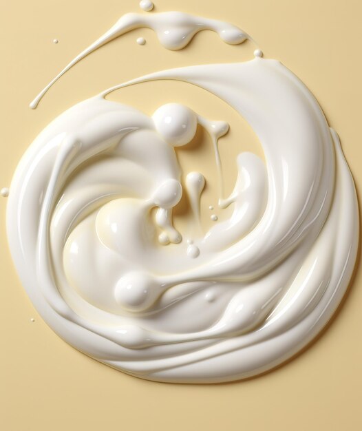 Foto base de textura de crema realista para cosméticos publicitarios.