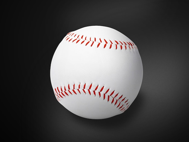 Baseball isoliert auf schwarzem Hintergrund