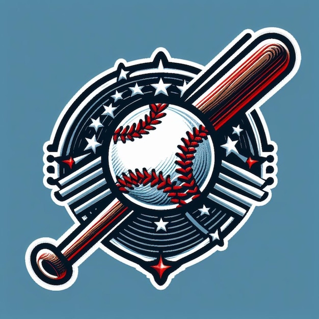 Baseball-Logo für siegreiche Mannschaften und sportliche Exzellenz