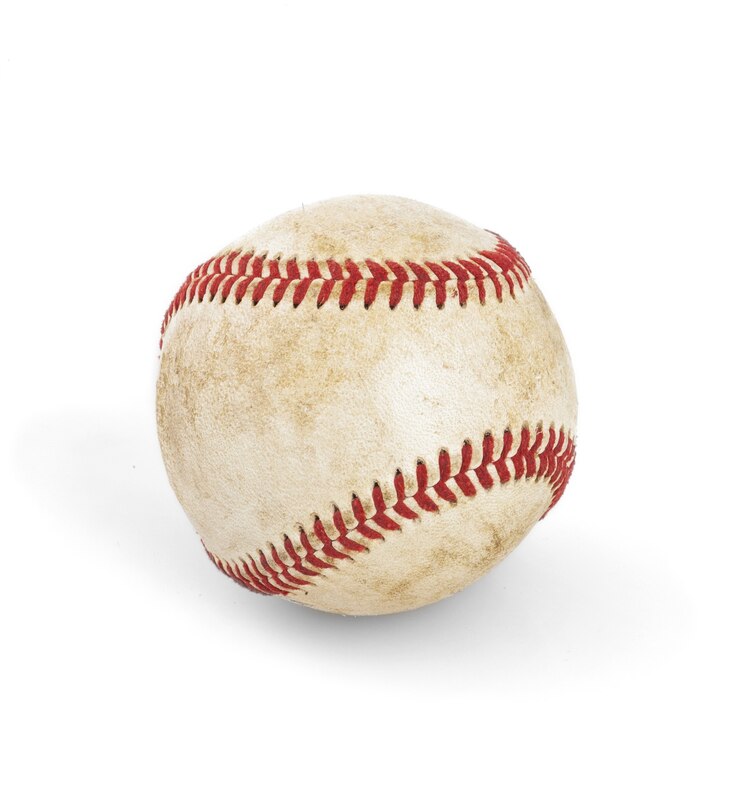 Foto baseball mit natürlichem schatten