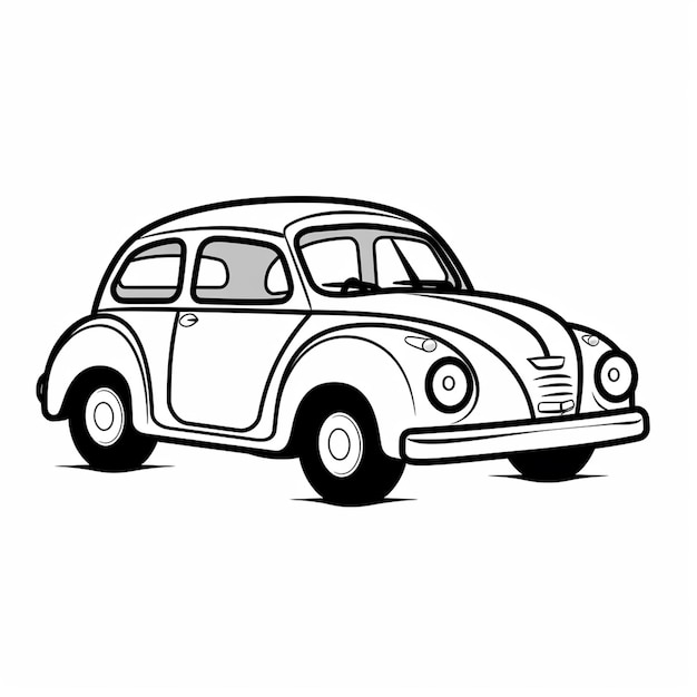 Básico sencillo dibujos animados de coches lindos