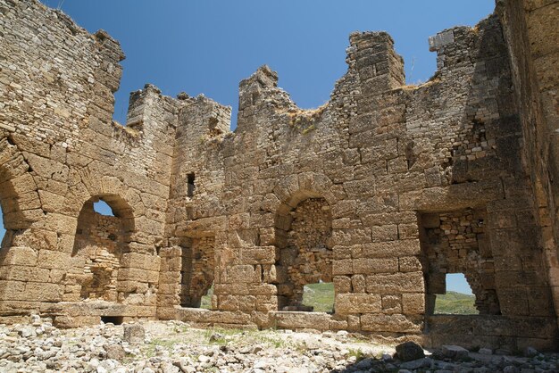 Basílica de la ciudad antigua de Aspendos en Antalya Turkiye