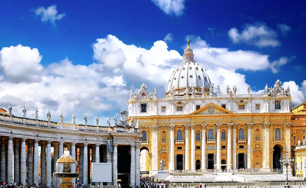 Basílica de São Pedro, Praça de São Pedro, Cidade do Vaticano. Panorama