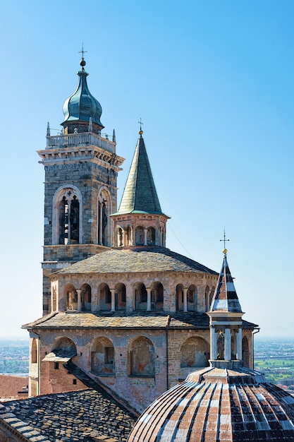 Basilika Santa Maria Maggiore in Citta Alta von Bergamo, Lombardei in Italien. Diese Altstadt heißt Oberstadt.