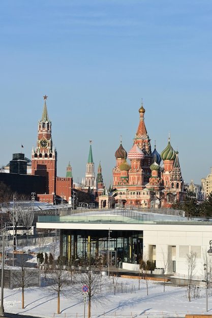 Basilius-Kathedrale im Winter Moskau