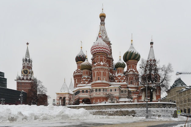 Basilius-Kathedrale im Winter Moskau