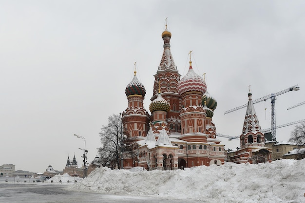 Basilius-Kathedrale im Winter Moskau