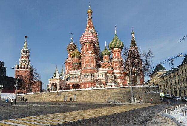 Basilius-Kathedrale im Winter Moskau