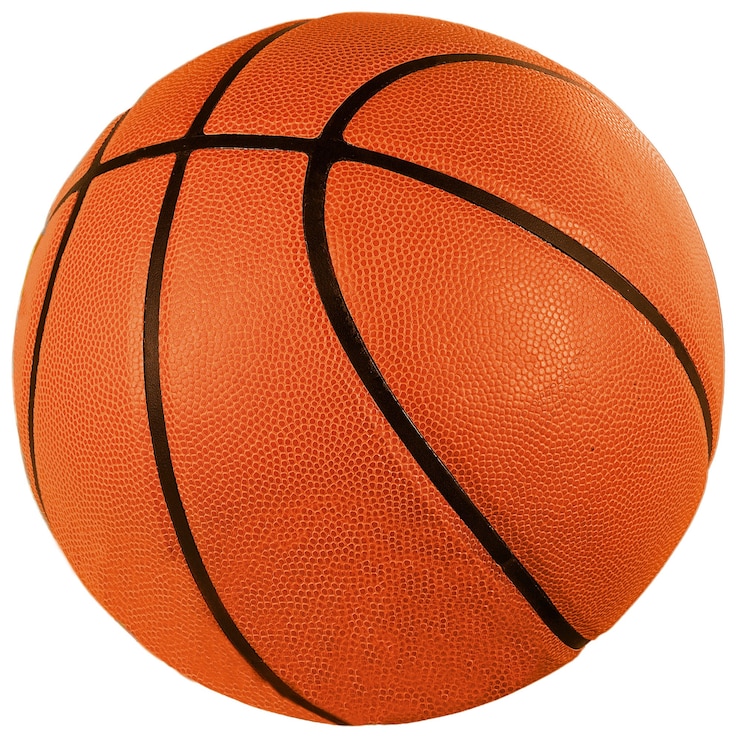 Foto basketball auf transparentem hintergrund