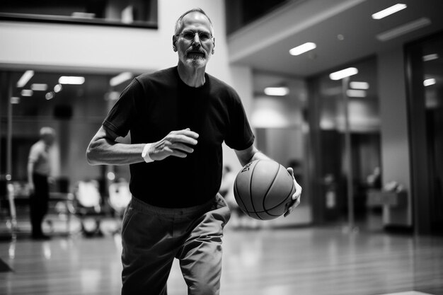 Basketball-Bounce-Wettbewerb Übung Spielerkonzept