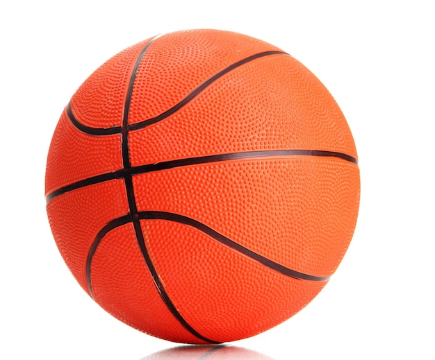 Basketball getrennt auf Weiß