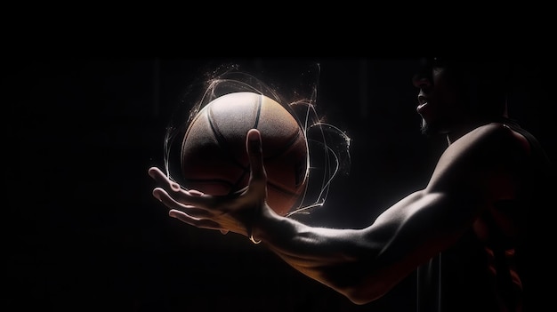 Basketball-Hintergrund Illustration AI GenerativexA