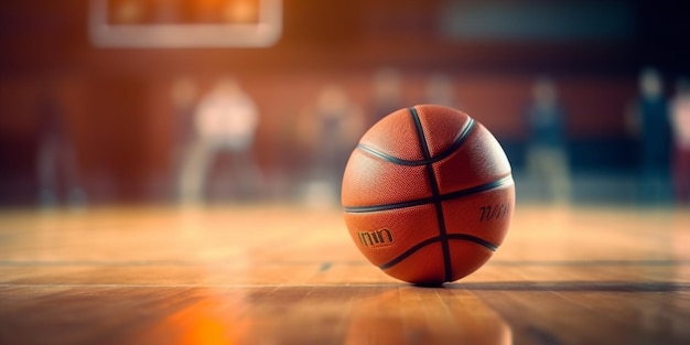 Basketballball auf dem Basketballplatz Sport- und Athletenkonzept