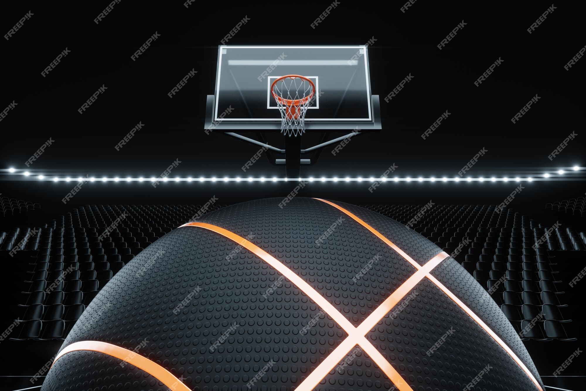 Conceito de jogo de basquete 3d renderização