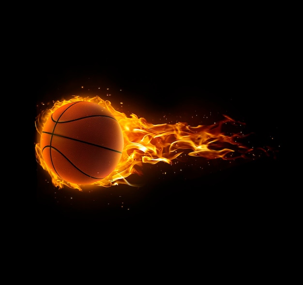 Desenho de fogo bola basquete força esporte [download] - Designi